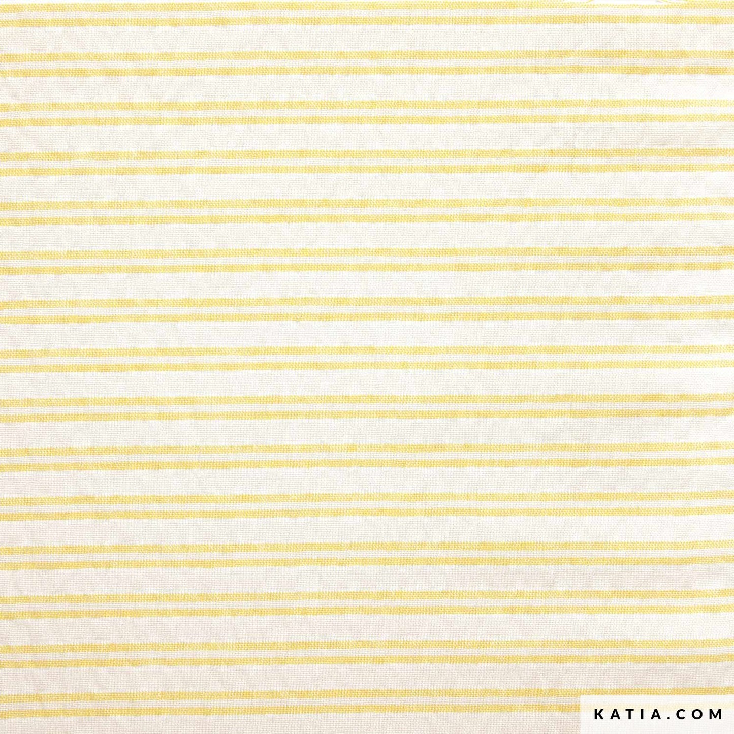 Katia Fabrics - Nautic Double Stripes Classic, Yellow & Ecru