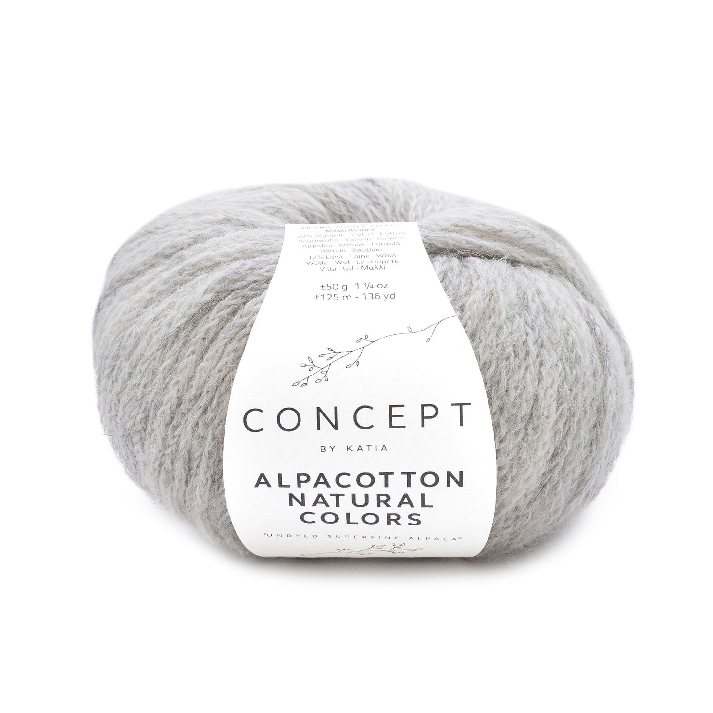 Katia Concept Alpacotton Natural Colors / 56 lichtgrijs