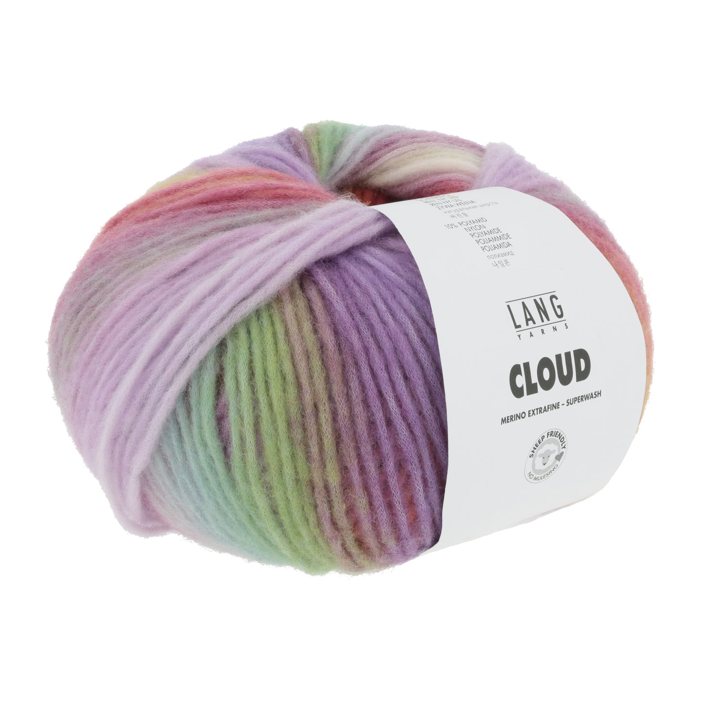 Lang Yarns Cloud / 0010 Lilac/Orange/Green