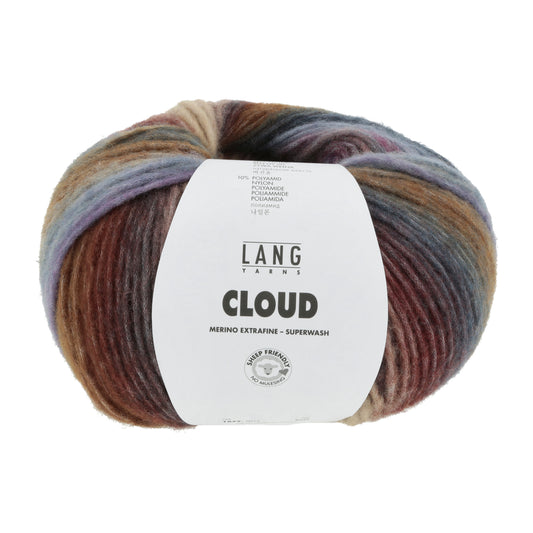 Lang Yarns Cloud / 0012 Chestnut/Petrol